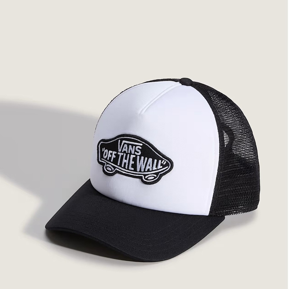 Vans Classic‎ Patch Curved Bill Trucker Hat White Snapback